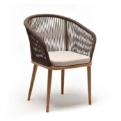 Плетеный стул Марсель из дуба коричневый 4sis
