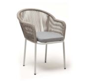 Плетеный стул Лион из роупа светло-серый 4sis