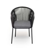 Плетеный стул Лион из роупа темно-серый 4sis