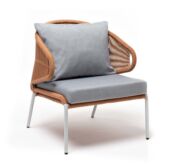 Плетеное кресло Милан из роупа оранжевое 4sis