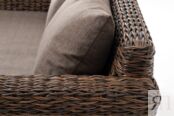 Двухместный диван из искусственного ротанга Капучино гиацинт коричневый 4si