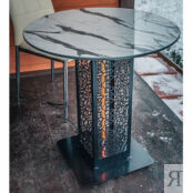 Стол с подогревом Hottable R1002 afyon marble Garden