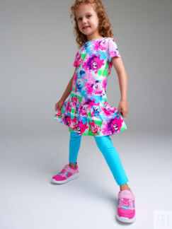 Комплект трикотажный для девочек: платье, брюки (легинсы) PlayToday Kids