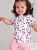 Фуфайка детская трикотажная для девочек (футболка), 2 шт в комплекте PlayTo