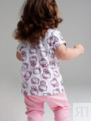 Фуфайка детская трикотажная для девочек (футболка), 2 шт в комплекте PlayTo