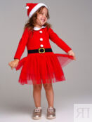 Карнавальный костюм детский трикотажный для девочек: боди-платье, шапочка P