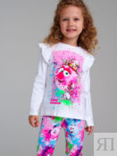 Фуфайка трикотажная для девочек (футболка с длинными рукавами) PlayToday Ki