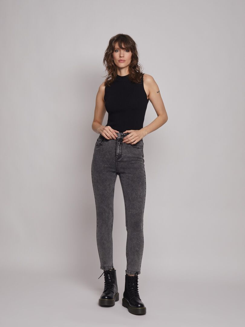 Джинсы силуэта Skinny с высокой посадкой zolla 22312711S022 фото 1