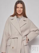 Двубортное пальто с поясом Zolla