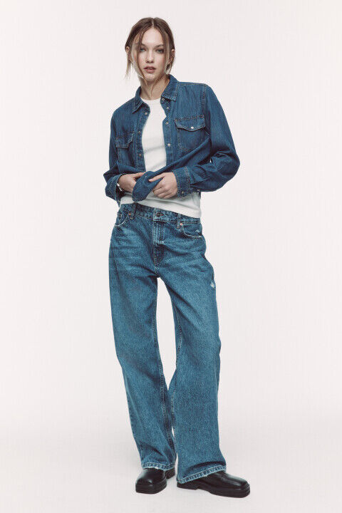 Рубашка джинсовая с нагрудными карманами befree
