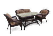 Комплект мебели из искусственного ротанга LV520BB Brown/Beige Афина