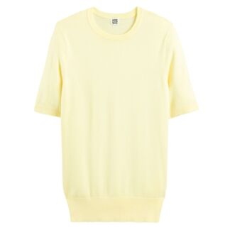 Пуловер базовый с короткими рукавами  S желтый