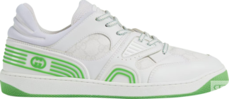 Кроссовки Gucci Basket Low White Demetra Green, белый