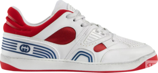 Кроссовки Gucci Basket Low White Demetra Red, белый