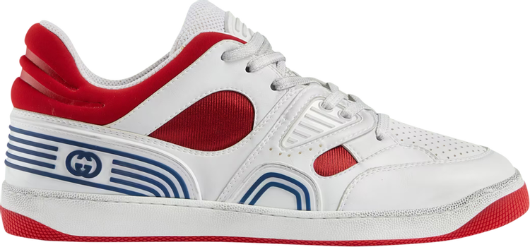 Кроссовки Gucci Basket Low White Demetra Red, белый 697882 2SHJ0 9090 | White Demetra Red фото 1