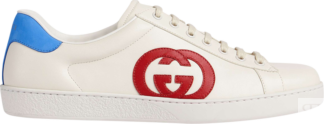 Кроссовки Gucci Ace Interlocking G - White Red Blue, синий