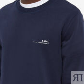 Толстовка A.P.C. Item Logo Crew Sweat COFBQ-H27608-IAK | Dark Navy фото 2