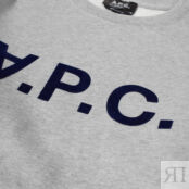 Толстовка A.P.C. VPC Logo Crew Sweat COFAX-H27378-PLA | Grey Heather & Navy фото 1