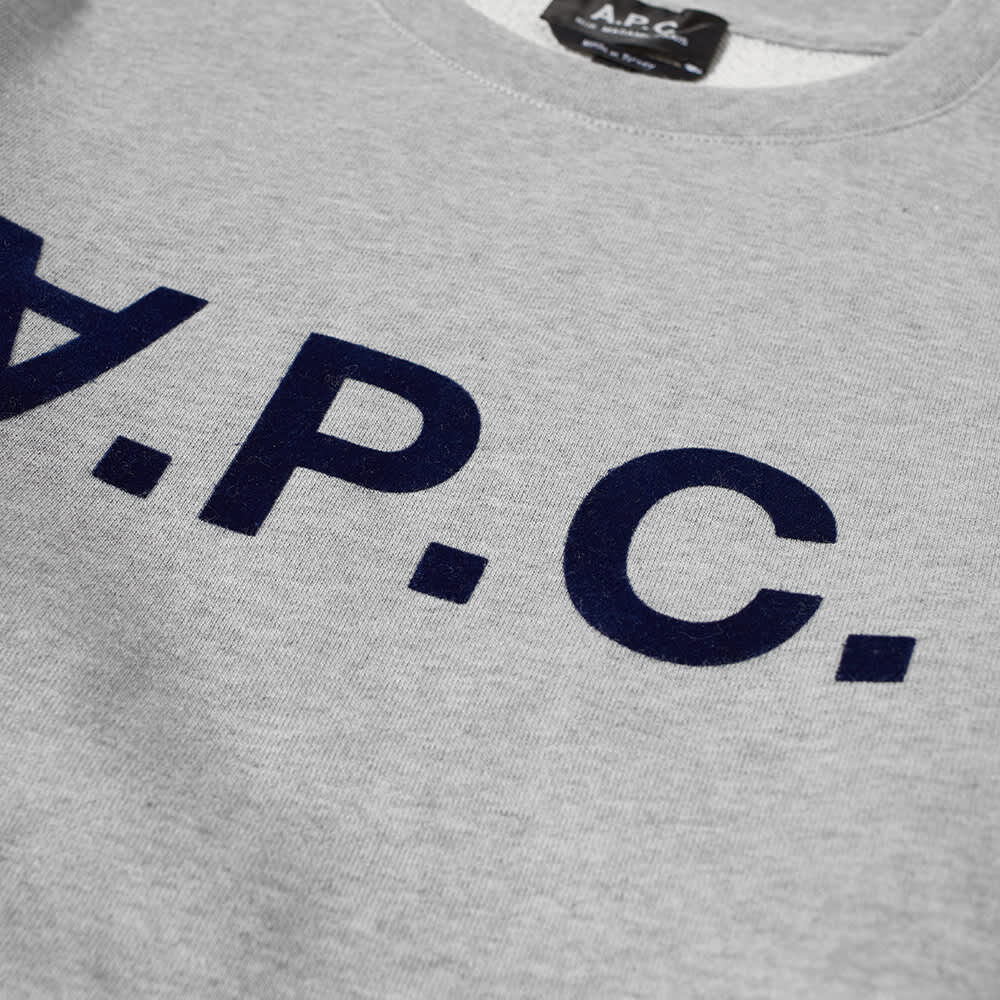 Толстовка A.P.C. VPC Logo Crew Sweat COFAX-H27378-PLA | Grey Heather & Navy фото 1