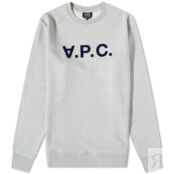 Толстовка A.P.C. VPC Logo Crew Sweat COFAX-H27378-PLA | Grey Heather & Navy фото 2