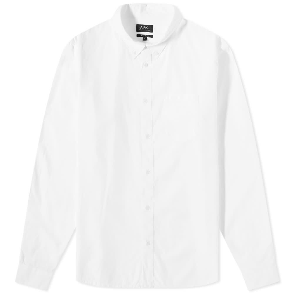 Рубашка A.P.C. Edouard Button Down Logo Shirt COEVD-H12509-AAB | White фото 1