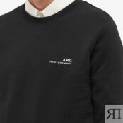 Толстовка A.P.C. Item Logo Crew Sweat COFBQ-H27608-LZZ | Black фото 2