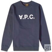 Толстовка A.P.C. VPC Logo Crew Sweat COFAX-H27378-IAK | Dark Navy & White фото 2