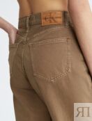 Джинсы прямого кроя с высокой посадкой Calvin Klein, коричневый