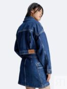 Укороченная джинсовая куртка свободного кроя Calvin Klein, синий