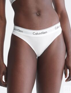 Современное хлопковое бикини Calvin Klein, белый