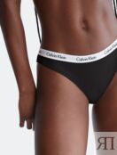 Комплект из 3 хлопковых бикини с логотипом Carousel Calvin Klein, черный