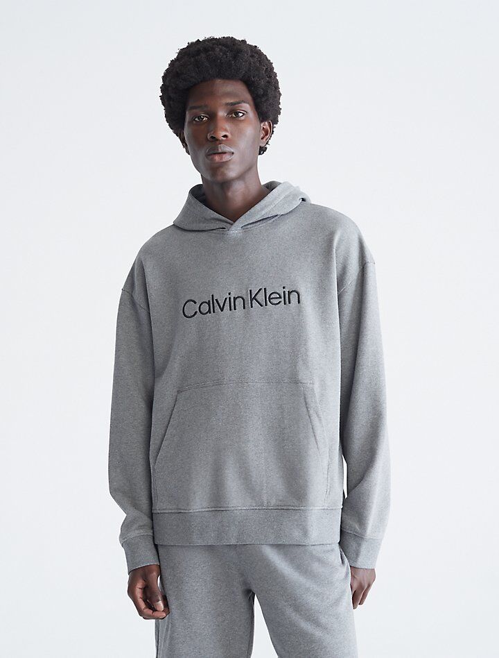 Толстовка с логотипом Standard Fit свободного кроя Calvin Klein, серый 21652310-030 | Medium Grey Heather фото 1