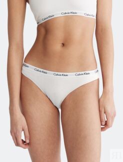 Хлопковое бикини с логотипом Carousel Calvin Klein, белый
