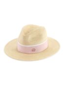 Натуральная соломенная шляпа Генриетты Maison Michel, розовый