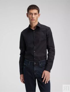Рубашка Calvin Klein Slim Stretch, черный
