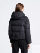 Куртка Calvin Klein Boxy Hooded Puffer, черный