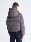 Куртка Calvin Klein Boxy Hooded Puffer, серый