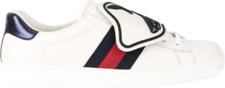 Кроссовки Gucci Ace Sneaker Shark Removeable Patches, белый