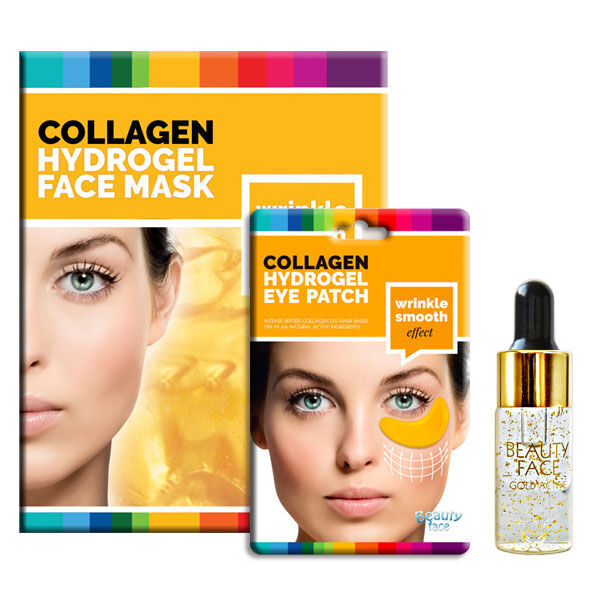 Beautyface Gold набор: сыворотка для глаз, 10 мл + коллагеновая маска для л 43104246 фото 1