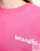 Ярко-розовый свитшот оверсайз с логотипом Wrangler